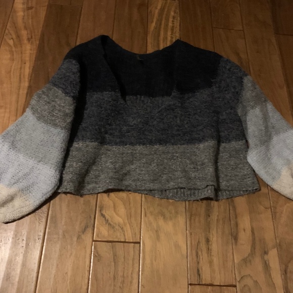 FREE PEOPLE Alpaca Chunky Knit Sweater Oversized Bishop Sleeve Medium - Large - Picture 1 of 16